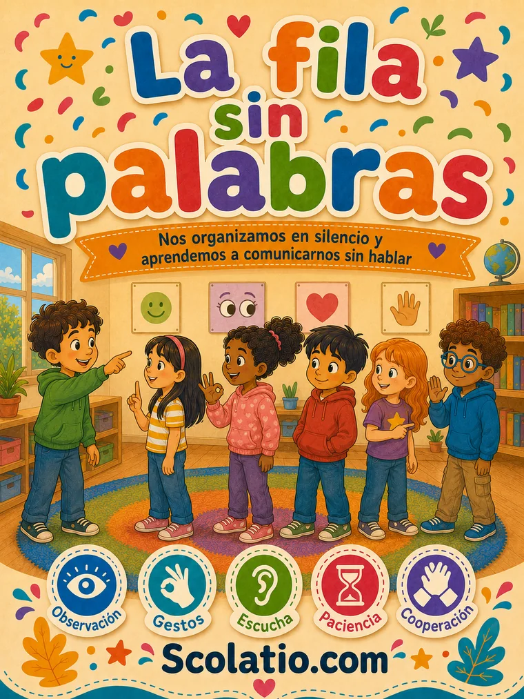 La fila sin palabras