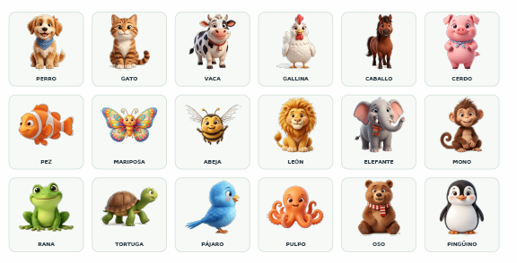 Portada de Memotest De Animales