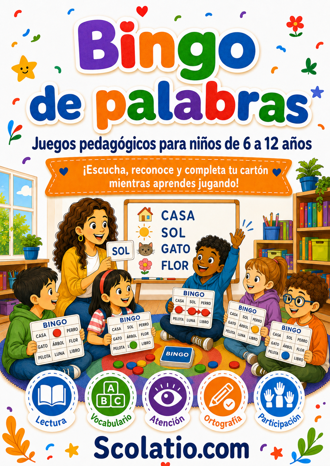 Portada de Dinámica - Bingo de palabras