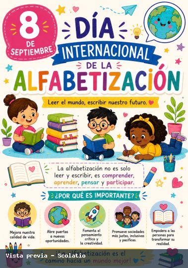 Portada de Día Internacional de la Alfabetización