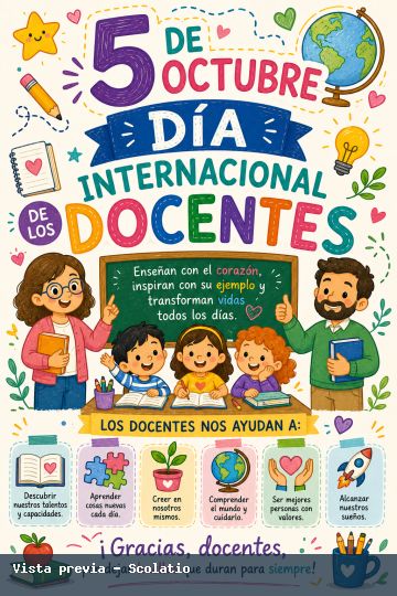 Portada de Día Internacional de los Docentes