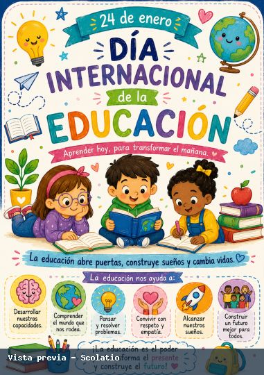 Portada de Día Internacional de la Educación