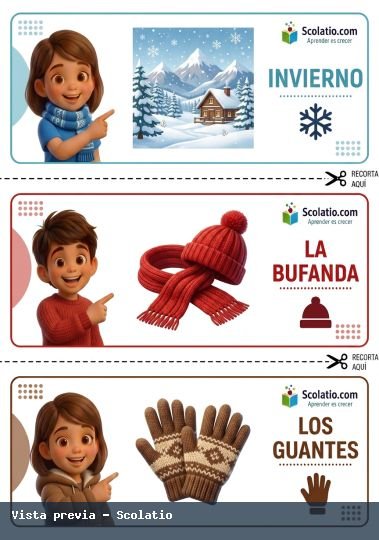 Portada de Invierno Bufanda Guantes