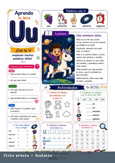 Portada de Letra U
