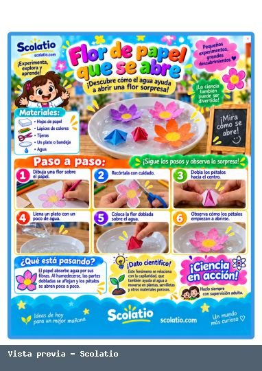 Portada de Flor De Papel Que Abre
