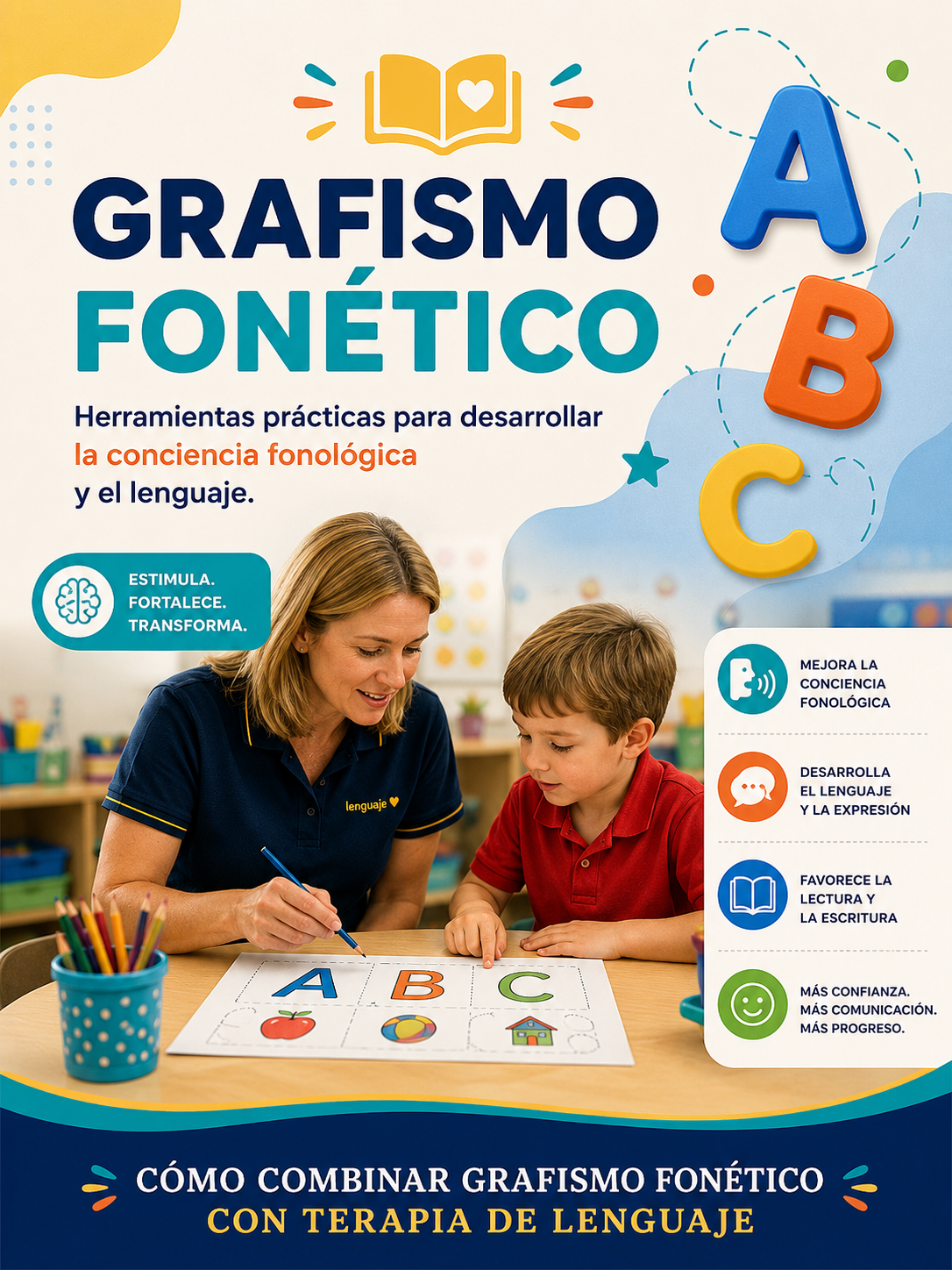 Grafismo Fonético con terapia de lenguaje