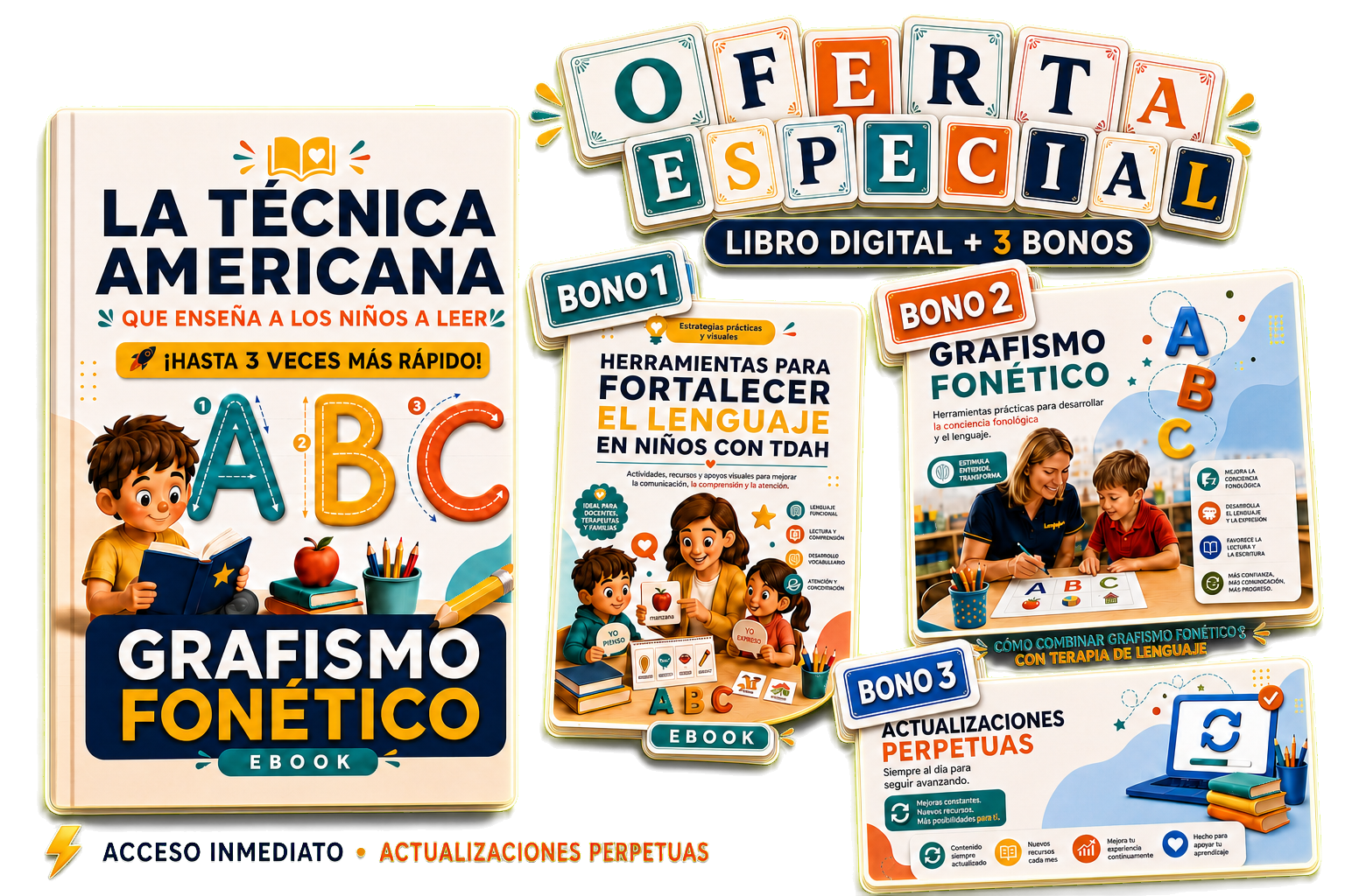 Libro digital Grafismo Fonético con tres bonos