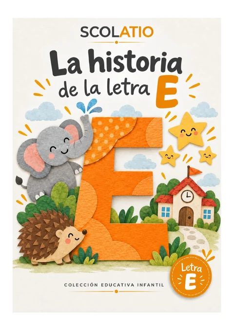 Portada original de La historia de la letra E