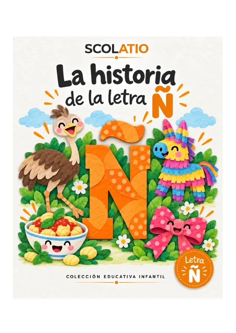 Portada original de La historia de la letra Ñ