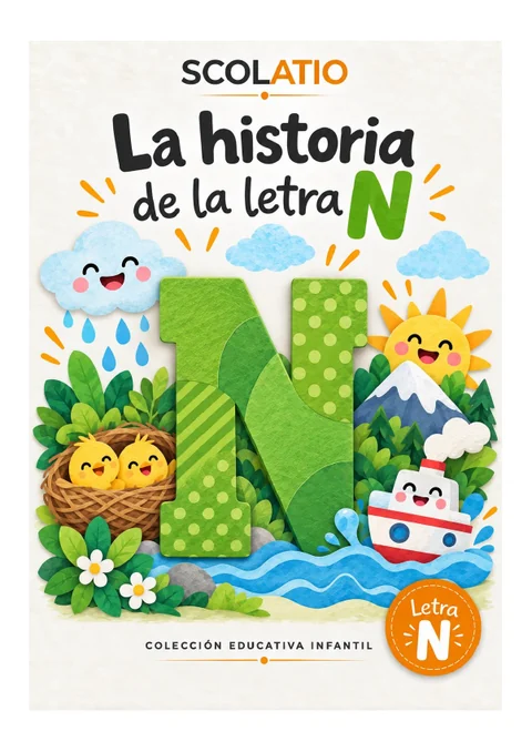 Portada original de La historia de la letra N